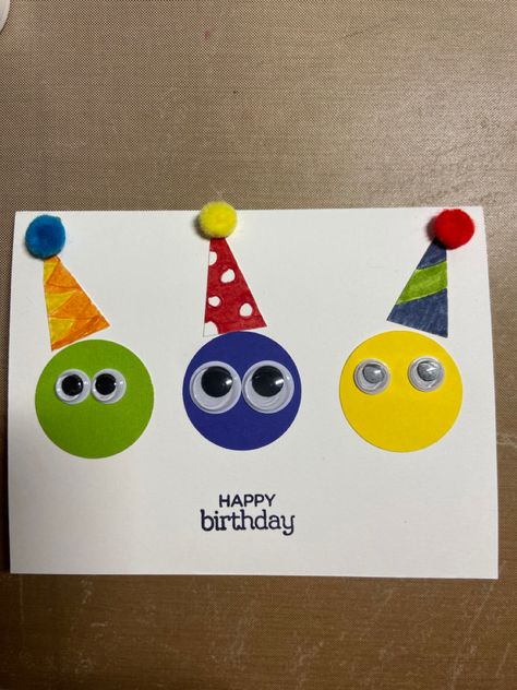 Birthday Card Kindergarten, Simple Birthday Cards For Kids, Birthday Card For Kids Handmade, Cards For Kids To Make, Boy Cards Birthday, Diy Birthday Cards For Kids, Birthday Card Crafts For Kids To Make, Homemade Birthday Cards From Kids, Kids Birthday Cards Handmade