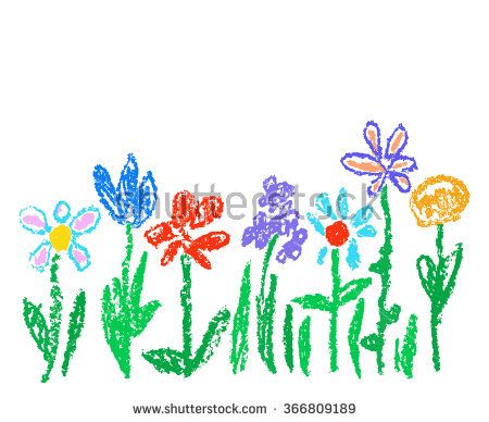 Wax crayon kid`s drawn colorful flowers isolated on white. Child`s drawn pastel chalk blooming flowers set. Cute of kid`s painting spring flowering meadow. Vector hand drawing background banner. - stock vector Wax Crayon Art, Crayon Drawing, Children's Drawing, Crayon Drawings, Wax Crayons, Childrens Drawings, Crayon Art, Ap Art, Hippie Art