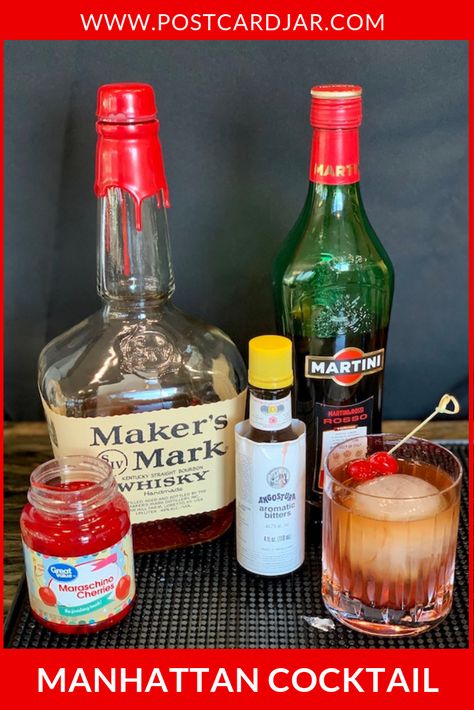 Easy Manhattan Cocktail, How To Make A Manhattan Cocktail, Easy Crowd Meals, Manhattan Drink, Manhattan Cocktail Recipe, Daiquiri Cocktail, How To Make Risotto, Manhattan Cocktail, Aromatic Bitters