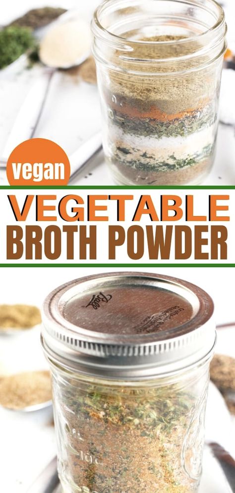 Boullion Recipe, Vegetable Broth Powder, Bouillon Recipe, Recipes With Vegetable Broth, Homemade Vegetable Broth, Homemade Dry Mixes, Homemade Seasoning, Homemade Spice Mix, Spice Blends Recipes