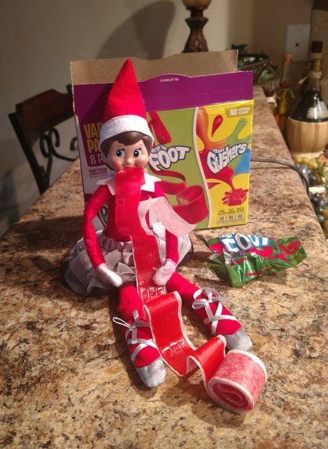 Elf on the Shelf Fruit Rollup Elf On The Shelf Sour Candy, Elf On The Shelf Fruit By The Foot, Elf On The Shelf Fruit, Buddy Elf, Kindness Elves, Elf On Shelf, Rabbit Colors, Awesome Elf On The Shelf Ideas, Elf Activities