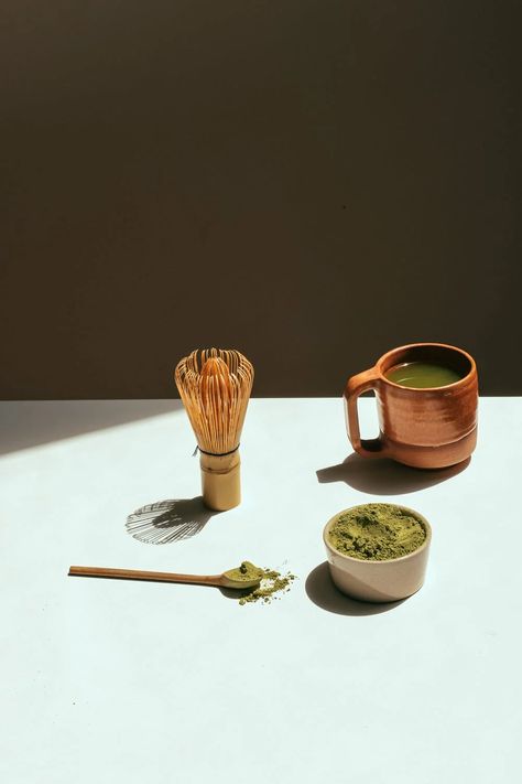 Green Tea on the Table · Free Stock Photo Tea Lifestyle Photography, Powder Photography, Tea Lifestyle, Best Matcha Tea, Best Matcha, Ceremonial Grade Matcha, Blueberry Lemon Cake, Matcha Green Tea Powder, Green Tea Powder