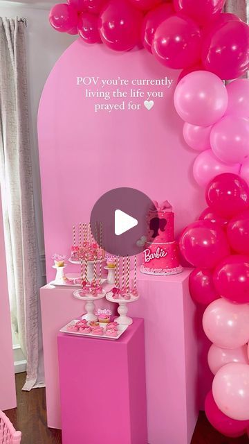 Barbie Birthday Backdrop, Barbie Centerpieces Ideas, Barbie Party Food, Barbie Backdrop, Sophia Grace, The Moon And The Stars, Barbie Box, All By Myself, Dollar Tree Finds