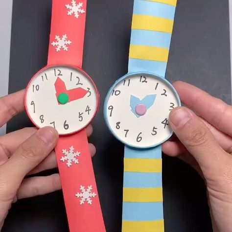 769 Likes, 37 Comments - Creative Kids (@creative_kidds_) on Instagram: “How to make Easy Paper watch ⏰ #kidsart #art #kids #painting #kidsartwork #kidsactivities…” Easy Fall Crafts For Kids, Crafts By Season, Paper Watch, Art & Craft Paper, Easy Fall Crafts, Fall Crafts For Kids, Kids Artwork, Painted Leaves, Easy Fall