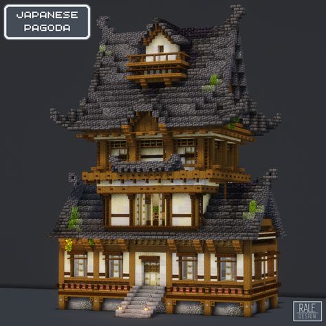 A Minecraft Japanese Pagoda House with a full survival interior! You can download this build on my Patreon, just follow the link! Minecraft Japanese Watchtower, Minecraft Japanese Bath House, Japanese Lamp Minecraft, Japanese Minecraft Builds House, Traditional Japanese Minecraft House, Japanese Shop Minecraft, Japanese Building Minecraft, Japanese Style House Minecraft, Minecraft Samurai