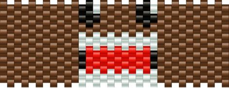 Domo Kandi Cuff, Domo Kandi Pattern, Domo Kandi, Kandi Cuff Patterns, Kandi Inspo, Diy Kandi Bracelets, Kandi Cuffs, Diy Kandi, Kandi Ideas