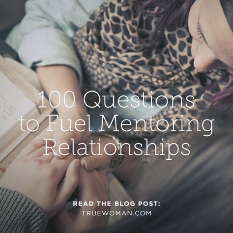 Scripture tells us we are to teach one another. To help you in this pursuit, here are 100 questions to help fuel Titus 2 mentoring relationships. Christian Mentoring Questions, Christian Mentoring, Titus 2 Woman, Mentor Quotes, Titus 2, Learn To Live, 100 Questions, Build Relationships, Deep Questions