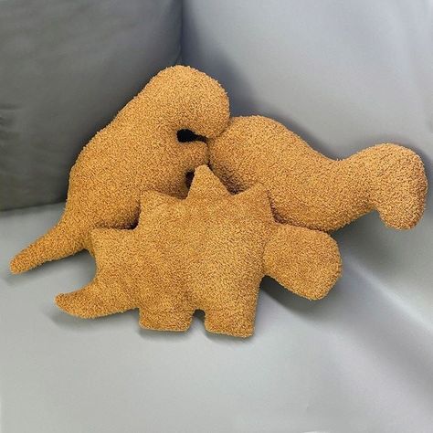 Ultra Soft Dino-Nuggets Plush Pillows - Stegosaurus / Large 60 cm Dino Nuggie Pillow, Dino Nuggets Pillow, Quirky Pillows, Nuggets Aesthetic, Dino Nugget Pillow, Weird Plushies, Giant Plushies, Funny Plushies, Unique House Decor