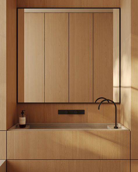 Japanese Minimalism :: Behance Japan Hotel Room, Wood Powder Room, Minimal Bathroom Design, Loft Style Interior, Japanese Bathroom, Minimal Bathroom, Japanese Toilet, Japanese Style House, Restroom Design