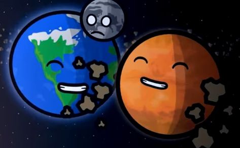 Earth X Mars, Mars And Earth, Planets And Moons, Space Planets, I Dont Like You, Silly Cats, Kids Shows, Astronomy, I Love Him