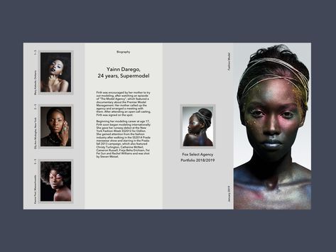 Fashion Models Biography Page by Tajana Tomic Artist Biography Template, Biography Magazine Layout, Biography Page Design, Artist Profile Layout, Biography Template Design, Biography Book Design, Biography Layout, Biography Design Layout, Biography Presentation