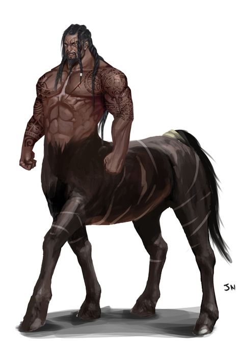 Centaurs are creatures described as half man and half horse, although in modern times many depictions of Centaurs have become romanticized and even viewed as heroic. The centaurs were usually said to have been born of Ixion and Nephele. As the story goes, Nephele was a cloud made into the likeness of Hera in a plot to trick Ixion into revealing his lust for Hera to Zeus. Ixion seduced Nephele and from that relationship centaurs were created. Another version, however, makes them children of ... Centaur Drawing, Half Man, Modern Times, Art