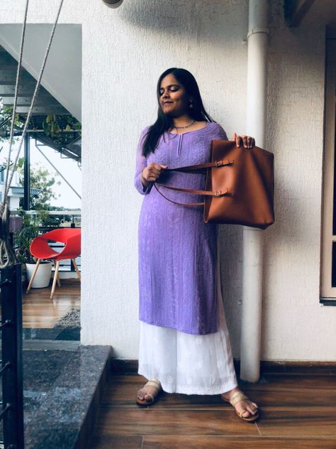 What is better than the trendy Lavender kurta with white chikan palazo? Buy it from us now! DM us on instagram @lucknowkari_byricha #chikankari #lucknowi #Therealchikankari Chikan Kurta, Madewell, Lavender, Fashion Outfits, Tote Bag, On Instagram, White, Quick Saves, Instagram