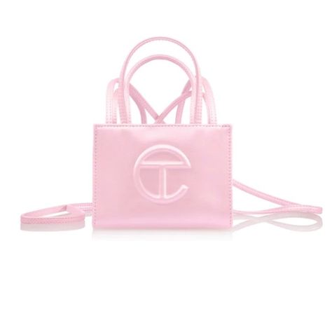 TELFAR Small Shopping Bag in Ballerina Pink Telfar Bags, Mint Bag, The Afterparty, Telfar Bag, Handbag Essentials, Girly Bags, Pink Ballerina, Pretty Bags, Mini Purse