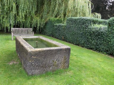 The Stone Gardener Stone Trough, Backyard Stream, Stone Water Features, Garden Troughs, Garden Companion Planting, Diy Herb Garden, Water Trough, Rectangular Pool, Stone Planters