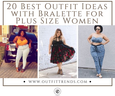 20 Best Bralette Outfits for Plus Size Women to Try -If you think the styling of bralette and its inclusion to your daily outfit choices is a daunting task, we are here to help! With these 20 impressive outfit ideas, you will be taking out your favorite bralette and styling it in no time! Outfits For Plus Size Women, Plus Size Bralette, Outfit Choices, Inclusive Fashion, Bralette Outfit, Polka Dots Outfit, Mid Size Fashion, All Black Looks, Outfit Trends