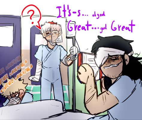 Mha Hospital, Hospital Fanart, Aizawa Shouta, Anime Funny Moments, Class 1 A, My Hero Academia Shouto, My Hero Academia Memes, Buko No Hero Academia, Boku No Hero Academia Funny