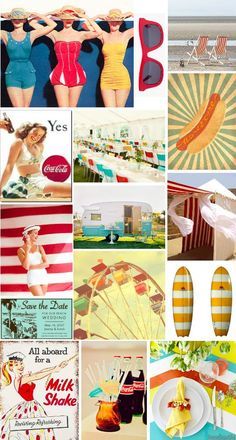 Retro Beach Wedding, Retro Beach Party, Teen Beach Party, Beach Party Ideas, Vintage Beach Party, Retro Party Decorations, Retro Pool Parties, Family Reunion Themes, Retro Pool