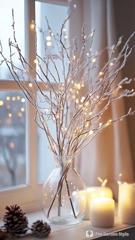 January Decor After Christmas: 15 Ideas for Winter Decorating - The Garden Style Country House Paint Colors, Winter Home Decor January, January Decor Ideas, Apple Dippers, January Decor After Christmas, Winter Wonderland Home Decor, After Christmas Winter Decor, Winter Table Centerpieces, After Christmas Decor