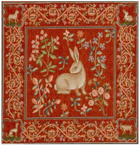 Medieval Merchants Home - Cloth Merchant - Blueprints - Rising World Forum Medieval Rabbit, The Lady And The Unicorn, Lady And The Unicorn, Modern Cushion Covers, Unicorn Tapestry, Unicorn Tapestries, Tapestry Loom, Rabbit Pillow, Modern Cushions