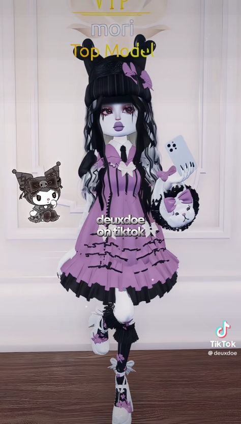 Hello Kitty Dti Outfit, Hello Kitty Dress To Impress, Sanrio Dress To Impress, Sanrio Dress, Dti Hacks, Hello Kitty Dress, Hello Kitty Characters, Dti Outfits, Dress Makeup