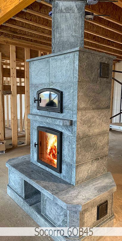 Socorro Series | Greenstone Soapstone Masonry Heaters Soapstone Wood Stove, Soapstone Stove, Masonry Heaters, Wood Burning Stoves Living Room, Masonry Heater, Masonry Fireplace, Wood Stove Fireplace, Build A Fireplace, House Heating