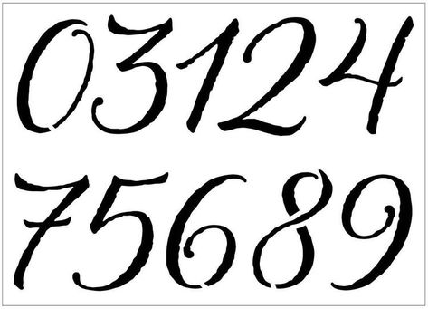 Letter Stencils To Print, Number Tattoo Fonts, Number Fonts, Number Tattoos, Omerta Tattoo, Number Stencils, 4 Tattoo, Tattoo Lettering Fonts, Birthday Banners