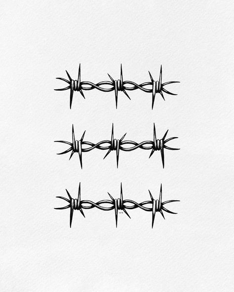 Will Finch on Instagram: “Barbed wire . . . . . . #barbedwire #barbedwiretattoo #fineart #finearttattoo #minimalisttattoo #blackandwhite #minamalist #finelinetattoo…” Barbed Wire Knuckle Tattoo, Barbed Wire Drawing, Barb Wire Tattoo, Barbwire Tattoo, Barbed Wire Tattoo, Barbed Wire Tattoos, Tato Salib, Swansea Wales, Rose Drawing Tattoo