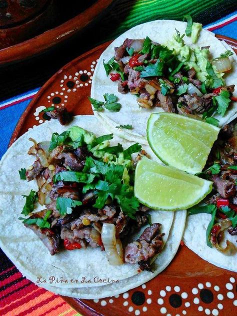 Carne Asada Tacos-Arrachera Arrechera Recipe, Grilled Carne Asada, Steak Doneness, Marinated Skirt Steak, Asada Tacos, Homemade Corn Tortillas, Smoked Beef Brisket, Beef Tacos, Mexican Heritage