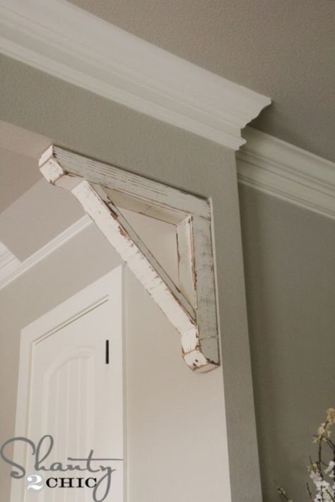 Magnolia Homes Decor Ideas - DIY Rustic Corbel - DIY Decor Inspired by Chip and Joanna Gaines - Fixer Upper Dining Room, Coffee Tables, Light Fixtures for Your House - Do It Yourself Decorating On A Budget With Farmhouse Style Decorations for the Home http://diyjoy.com/magnolia-homes-decor-ideas Fixer Upper Dining Room, Free Furniture Plans, Magnolia Home Decor, Diy Home Decor For Apartments, Fixer Upper Home, Wood Corbels, Farmhouse Home Decor, Diy Farmhouse Decor, Magnolia Homes