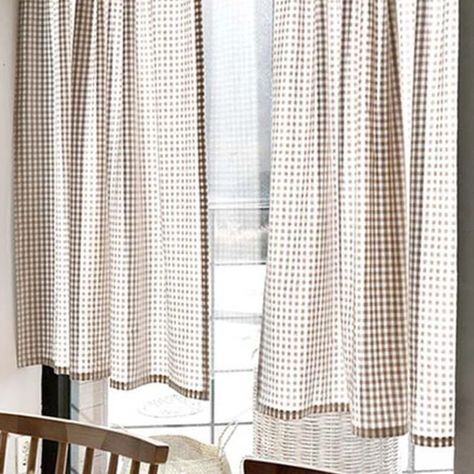 Plaid Short Curtains, Buffalo Plaid Cafe Curtains, Beige Gingham Curtains, Gingham Valance, Pink Gingham Curtains, Buffalo Plaid Curtains, Country Style Curtains, Curtain Window, Plaid Curtains