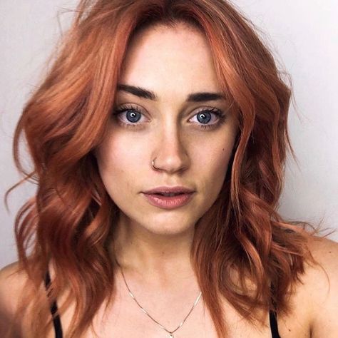 Burnt peach, Bleach London Golden Hair Color, New Trendy Hairstyles, Red Bob Hair, Peach Hair Colors, Burnt Hair, Short Ombre, Bleach London, Peach Hair, Bright Red Hair