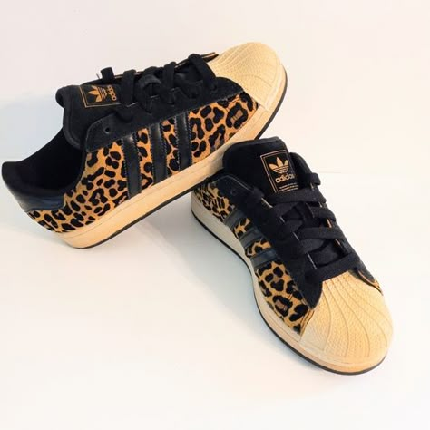 Adidas Superstar BOLD Leopard Print Lowtop Women's Size 6.5 Adidas Shoes Women Leopard, Leopard Print Tennis Shoes, Adidas Super, Adidas Shoes Women, Wardrobe Pieces, Dream Shoes, Shoes Women, Mustard Yellow, Adidas Shoes