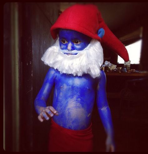 Papa Smurf Costume, Smurf Halloween, Cute Smurf Costume, Papa Smurf Cursed, Smurf Costume, Bar Mitzvah Ideas Boys, Rat Costume, Vexy Smurf, The Smurf Cat Meme