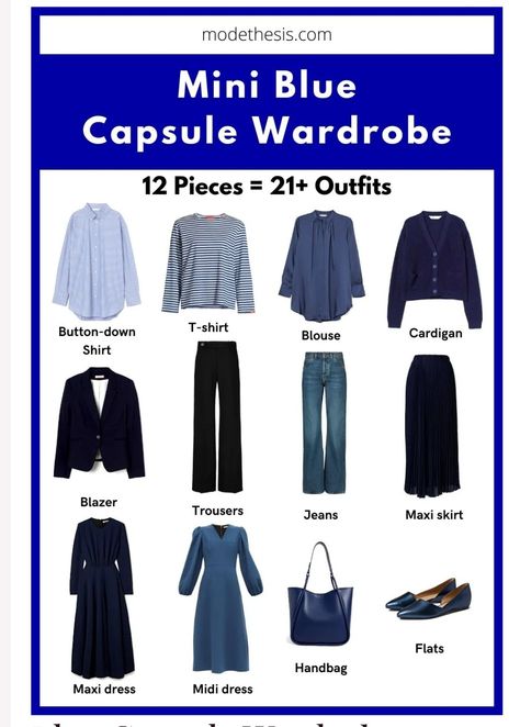 Navy Blue Capsule Wardrobe, Muted Wardrobe, Blue Capsule Wardrobe, Capsule Wardrobe Outfit Ideas, Clothes Basics, Capsule Wardrobe Winter, Clothes Capsule Wardrobe, 2023 Wardrobe, Wardrobe Minimalist