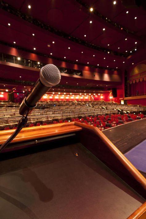 Auditorium Aesthetic, Microphone On Stage, Podium Aesthetic, Speaker Podium, Stage Podium, Public Speech, Simple Dance, Project Portfolio, Church Stage