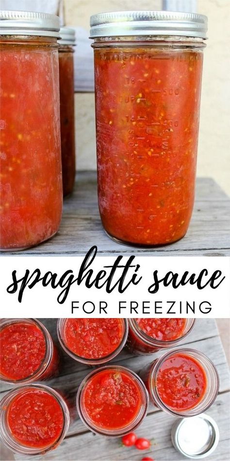 Freezing Homemade Spaghetti Sauce, Homemade Spaghetti Sauce For Freezing, Spaghetti Sauce Freezer Recipe, Frozen Spaghetti Sauce, Homemade Spaghetti Sauce To Freeze, How To Freeze Spaghetti Sauce, Can You Freeze Tomato Sauce, Homemade Spaghetti Sauce Fresh Tomatoes To Freeze, Freezer Pasta Sauce From Fresh Tomatoes