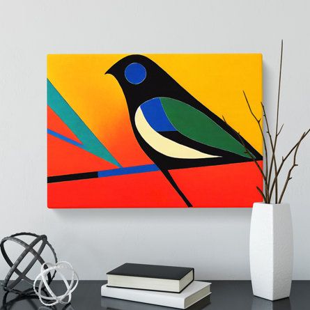 Abstract Bird Art, Simple Painting, Kids Canvas Painting, Bird Paintings On Canvas, Cubism Art, Fence Art, Small Canvas Paintings, Painting Art Lesson, Canvas Painting Designs