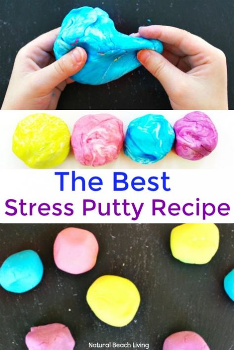 How To Make Putty, Putty Recipe, Therapy Putty, Thinking Putty, Sensory Dough, Silly Putty, Sensory Room, Art Therapy Activities, Play Therapy