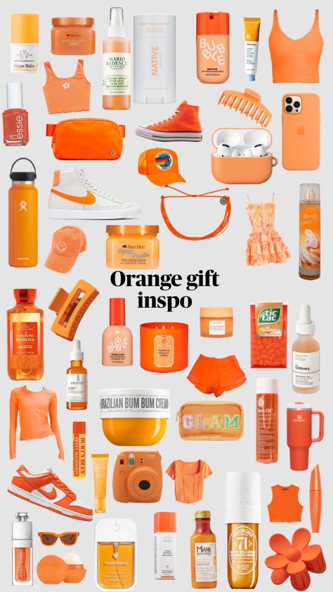 Orange gift inspo Orange Gift Basket, Orange Preppy, Summer Gift Baskets, Vanilla Smell, Preppy Fall Outfits, Oranges Gift, Halloween Baskets, Preppy Christmas, Fun Fall Activities