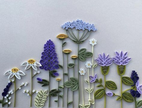 Easy Quilled Flowers, Paper Quilling Birds, Paper Quill Flowers, Easy Quilling For Beginners, Simple Quilling Ideas, Paper Quilling Designs Easy, Quilling Ideas Unique, Quilling For Beginners, Paper Wildflowers