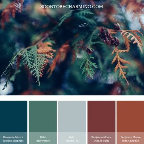 January Color Pallete, Cool Fall Color Palette, Rich Earthy Color Palette, Blue And Green Living Room Color Scheme, Cabin Color Schemes, Gemstone Color Palette, Color Themes For Wedding, Wedding Color Palate, Color Pallets Inspiration