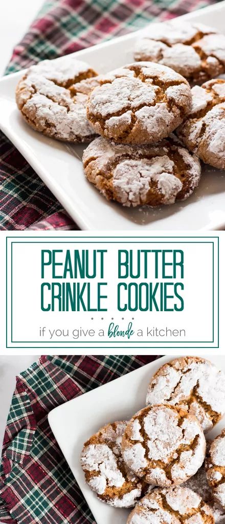 Colossal Cookies, Candy Kingdom, Cookies Peanut Butter, Crackle Cookies, Crinkle Cookies Recipe, Cookie Crisp, Chunky Peanut Butter, Buttery Cookies, Crinkle Cookies