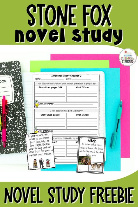 Grab these FREE Stone Fox Book Activities and get started using them today! This is the perfect way to kick off your Stone Fox novel study with engaging activities that students will love! Stone Fox Activities, Fox Craft Book, Novel Study Choice Board, Stone Fox Novel Study, Wolf Unit Study, Fox Activities, The Lion The Witch And The Wardrobe Novel Study, First Grade Books, Novel Study Activities