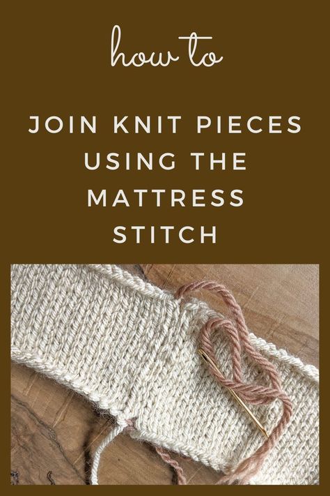 Mattress Stitch Knitting, Casting Off Knitting, Rib Stitch Knitting, Knitting Hacks, Sewing Seams, Crochet Pattern Instructions, Side Edges, Mattress Stitch, Knit Projects