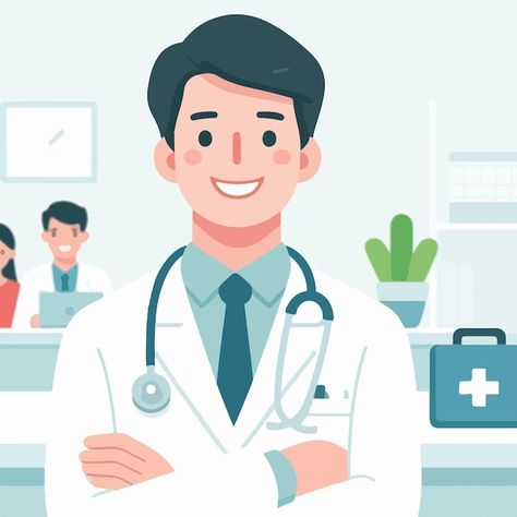 Doctors Illustration, Doctor Animation, Doctor Cartoon Picture, Doctor Vector, General Doctor, Doctor Vector Illustration, Doctor Drawing, Flat Design, Graphic Resources