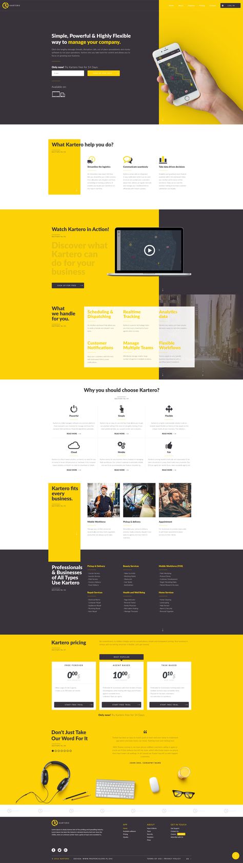 Yellow creative website, Flat design, Clean design Yellow Website Design Inspiration, Yellow Website Design, Yellow Website, Flat Design Website, Clean Web Design, Flat Web Design, Dental Website, Web Mockup, Creative Website