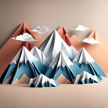 Imposing and serene, snow-capped mountains stand as stoic guardians of nature's grandeur. Their majestic peaks, adorned in a pristine blanket of snow, create a breathtaking panorama that evokes awe and tranquility. These towering sentinels, kissed by winte • Millions of unique designs by independent artists. Find your thing. Snow Caps, Origami Art, Mouse Pad Design, Snow Globe, Snow Globes, Mouse Pad, Stranger Things Fanart, Origami, Globe