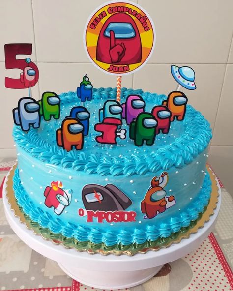 Among Us Cake, Paris Cakes, Birthday Cake For Him, Creative Birthday Cakes, Birthday Cake Decorating, Birthday Party Cake, 9th Birthday, 8th Birthday, Baby Cake