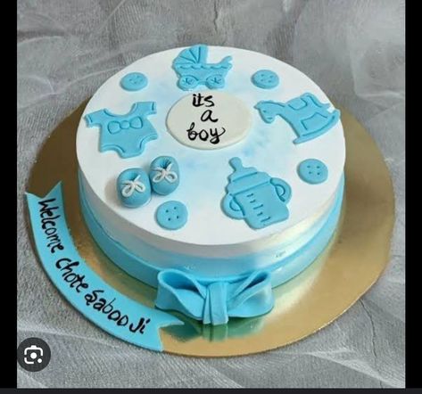 It’s A Boy Cake, Welcome Baby Boy Cake Ideas, Cake For Newborn Baby Boy, Baby Boy Welcome Cake, Welcome Home Baby Cake, Welcome Baby Boy Cake, Welcome Cake, Baby Cake Design, Newborn Welcome